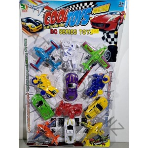 KIT TRANSPORTES VARIADOS PULL BACK 12 PEÇAS