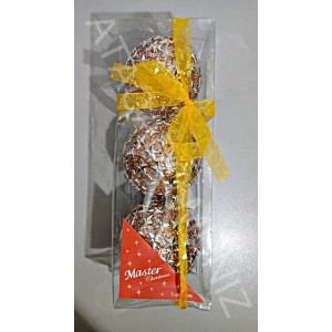 BOLA DECORADA ESTRELA E GLITTER