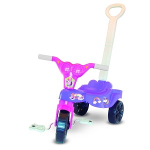 TRICICLO KEPLEF UNICORNIO COM EMPURRADOR LILAS