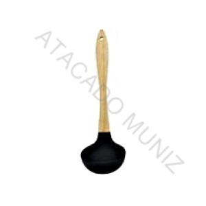 CONCHA DE SILICONE YAZI COM CABO MADEIRA 28CM