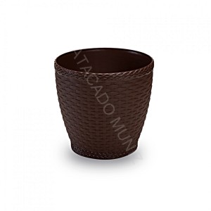 VASO INJEPLASTEC RATTAN COFFEE MINI