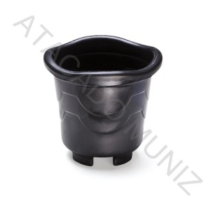 VASO INJETEPLASTEC REDONDO GRANDE PRETO