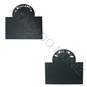 QUADRO PORTA RECADO DE MADEIRA DECORADA 25X24CM LOVE YOU