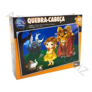 QUEBRA CABECA A BELA E A FERA 80 PECAS