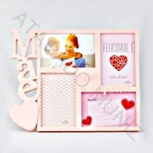 PORTA RETRATO MURAL DE PLASTICO MAE VOCE E ESPECIAL COLORS