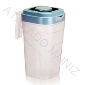 JARRA QUADRADA RAINHA COM TAMPA TRANSPARENTE 3,9 LITROS