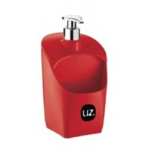 DISPENSER VERMELHO 600ML COM PESCANTE METALIZADO