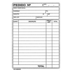 TALAO DE PEDIDO 2 VIAS 1/4 KAZ COM 50 FOLHAS