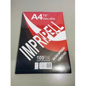 SULFITE A4 IMPRIPEL PACOTES COM 100 FOLHAS