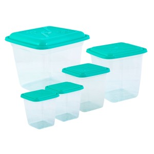 CONJUNTO MANTIMENTO PRATIC HERM 5 PECAS TRANSPARENTE