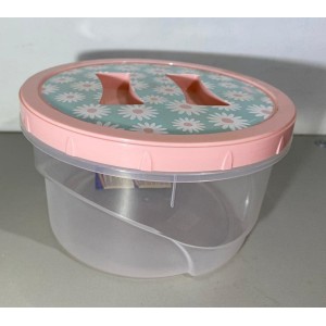 POTE PLASUTIL 2 LITROS DECORADO REDONDO COM ROSCA