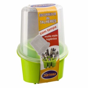 ESCORREDOR DE TALHERES SANTANA COM TAMPA CORES SORTIDAS